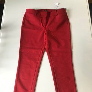 Loft Marissa Skinny Crop Pant Red size 8